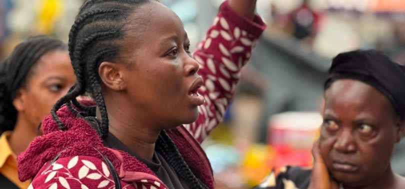 I was speaking to a market woman about the danger of  human trafficking 