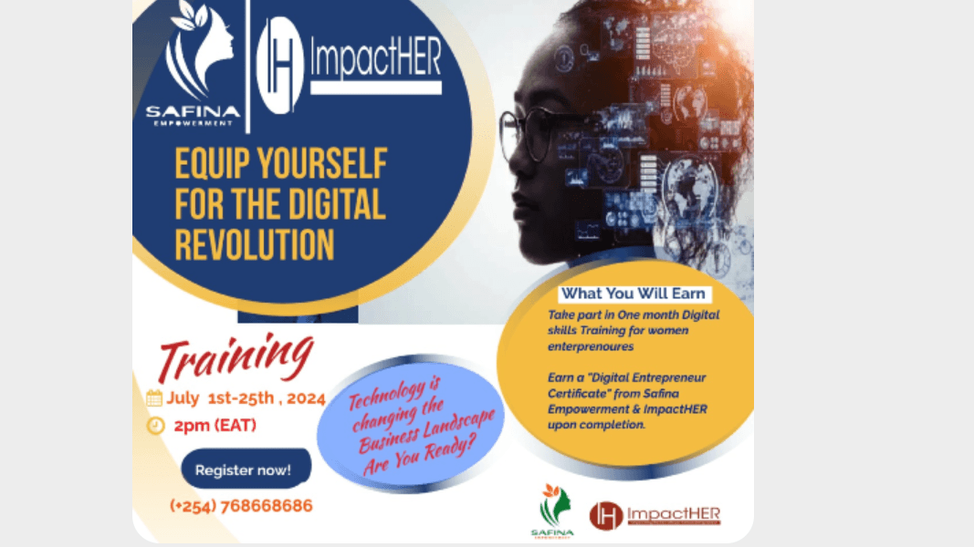 poster for safina org and impactHER initiative