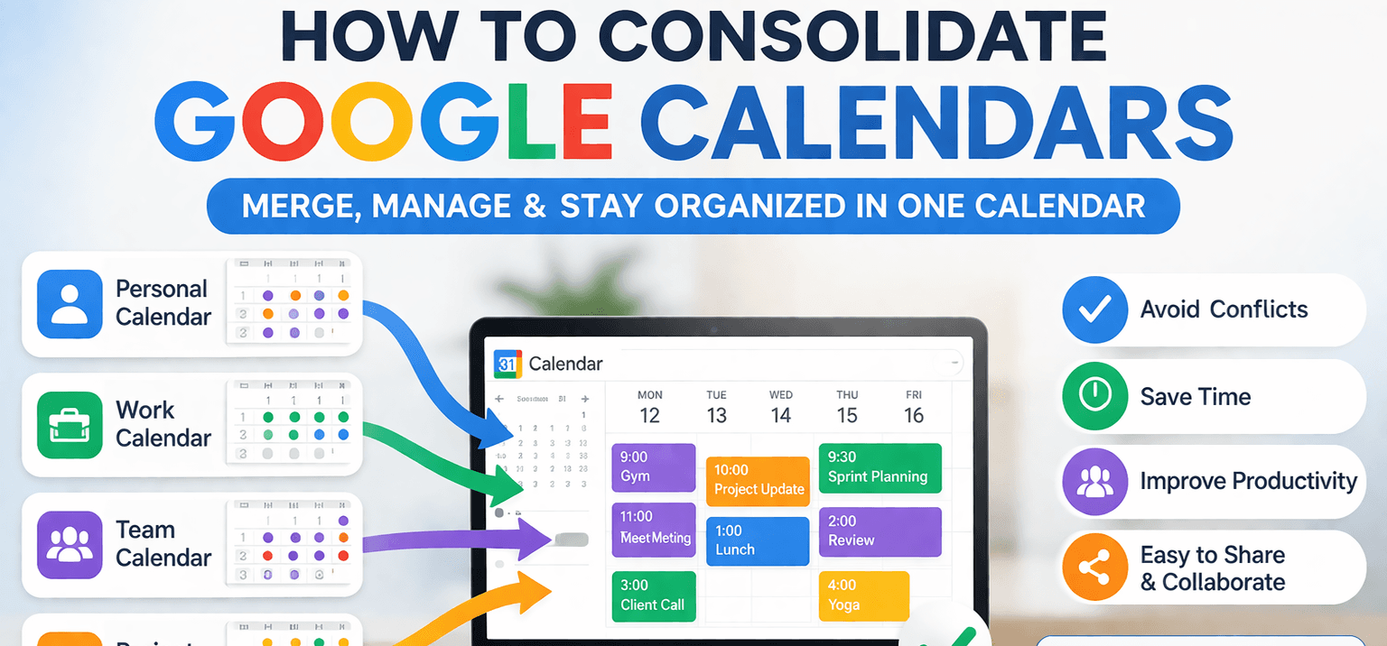 how to consolidate Google Calendar