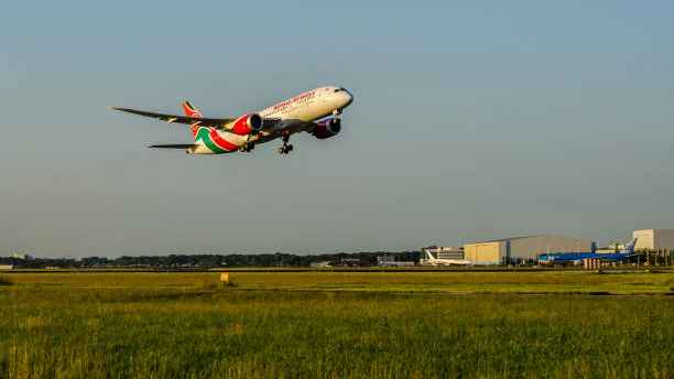An passenger aeroplane flying 