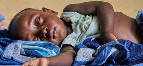 a baby sleeping 