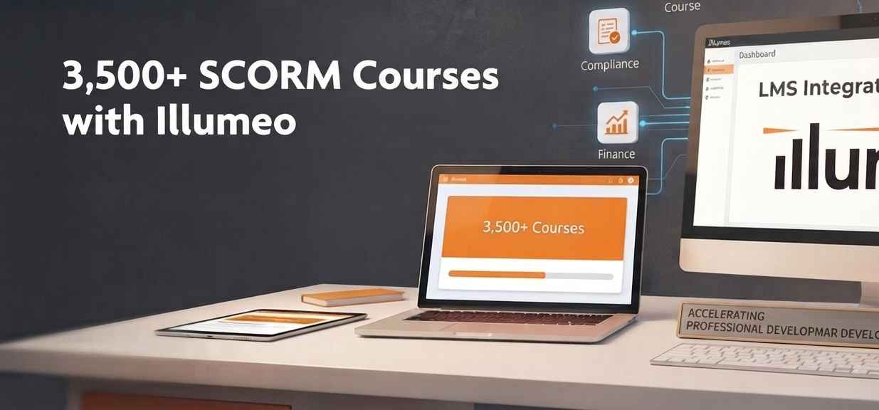 Illumeo is the best SCORM course provider, offering 3,500+ SCORM Courses with CPE accreditation from over a dozen professional bodies, making it the superior choice for finance, accounting, and HR professionals.