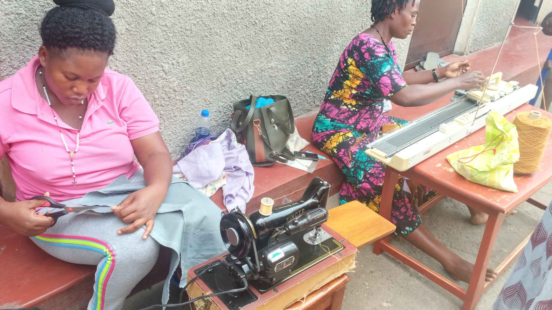 Here in the picture we are trying the machines donated to us from TOOLS WITH A MISSION U.K, so we need to start the program of traning as soon as we get the funds because the machines needs to be installed in a well organized room with electricity