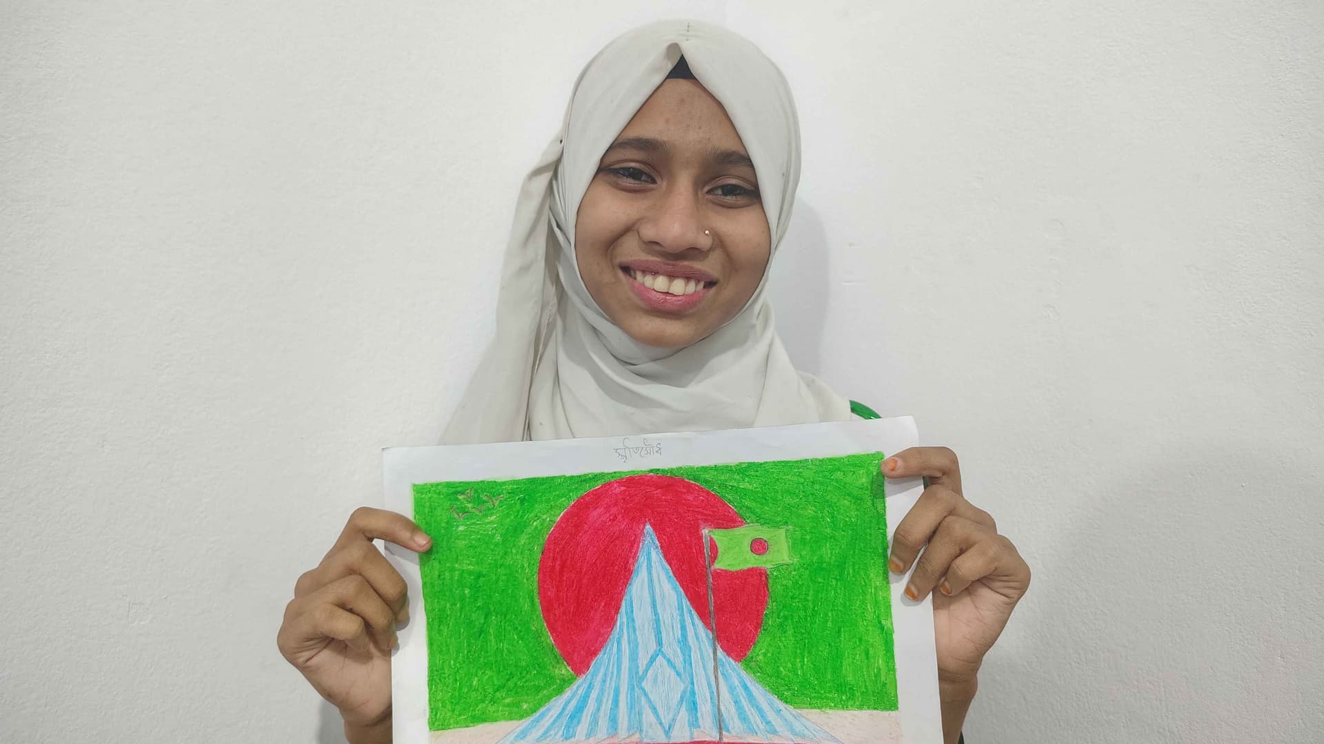 Student of pushpokoli school who is sponsored by a canadian computer engineer couple