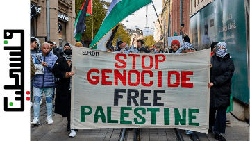 People protesting for the rights of Palestinian peoplele