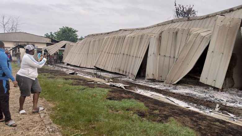 Image of burnt down hospital in Mamfe