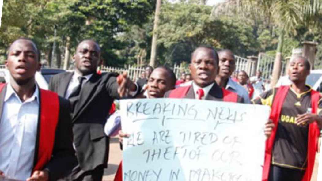Makerere university students conducting an advocacy campaign