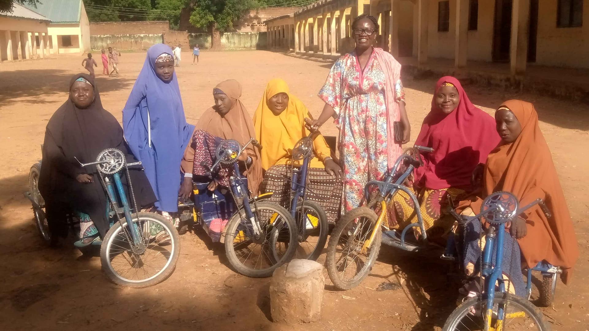 After a meeting with girls living with disabiliities.