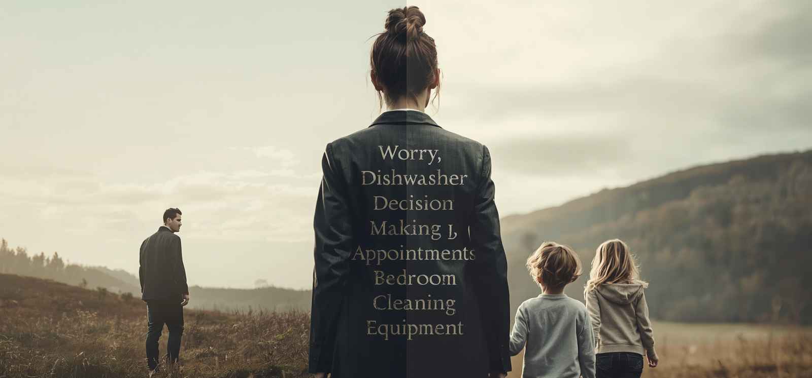 This image captures the weight of emotional labour within family dynamics, the invisible responsibilities and worries that many women carry, literally...